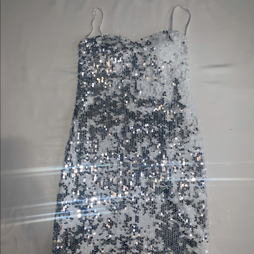 Strapless Sequin Dress